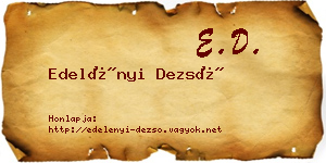Edelényi Dezső névjegykártya